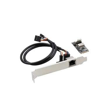 1 Комплект Мини PCI-E для гигабитной сетевой карты 1000 М Порт RJ45 Проводной Pcie Настольный ПК Сетевая карта RTL8111H PCI Express Адаптер PC + Металл