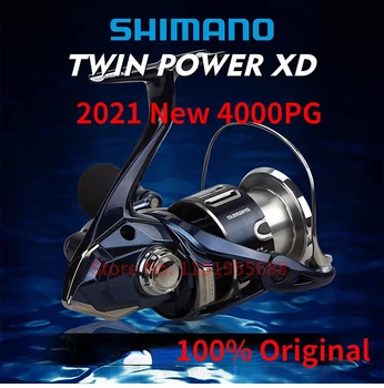 100% Оригинальная Рыболовная катушка Shimano 2021 TWIN POWER XD TWINPOWER 4000PG 4,4: 1 для спиннинга в морской воде