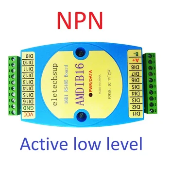 16-Канальный Модуль цифрового ввода NPN PNP RS485 3KV Изолированная Коммуникационная Плата Расширения MODBUS RTU PLC DC 9V 12V 24V 10A