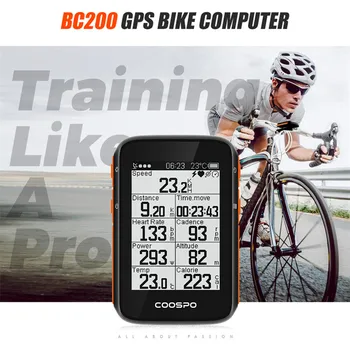 2,4 дюймов BC200 GPS Велосипедный Компьютер ANT + Bluetooth5.0 36 ЧАСОВ Велосипедный Спидометр Одометр Многоязычные Аксессуары Для велоспорта