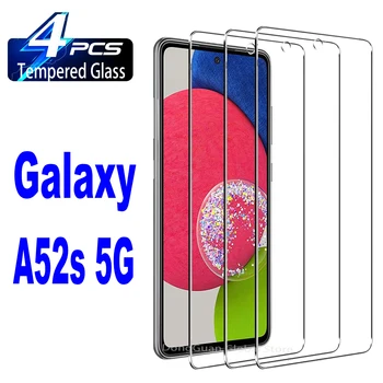 2/4 шт. Высококачественное алюминиевое закаленное стекло для Samsung Galaxy A52s 5G Защитная стеклянная пленка