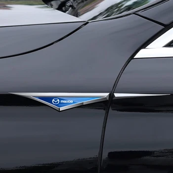 2 шт./компл., автомобильные наклейки из нержавеющей стали, эмблема, украшение экстерьера для автомобильных аксессуаров Mazda