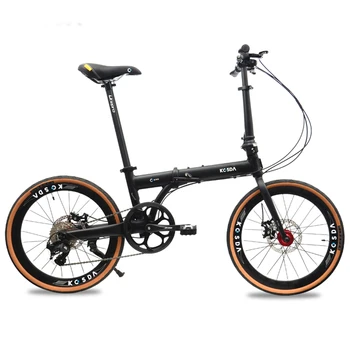 20-дюймовый велосипед, 8-скоростной Складной Велосипед, Рама из алюминиевого сплава, Передний и задний механические дисковые тормоза, водонепроницаемое сиденье, легкий вес