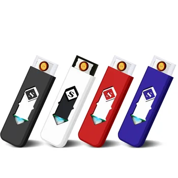 2023 Новая USB Перезаряжаемая Портативная Беспламенная Ветрозащитная зажигалка Электрическая Зажигалка высокого класса для мужчин