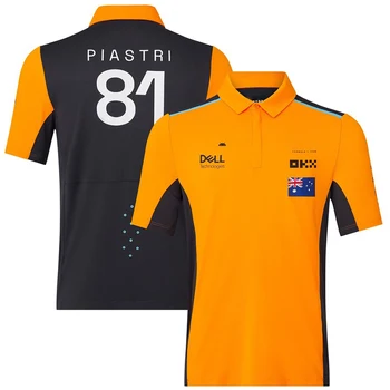 2023 новая летняя футболка-поло для гонок Формулы-1 с короткими рукавами в том же стиле для фанатов на официальном сайте