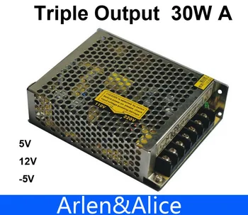 30 Вт тройной выходной сигнал 5 В 12 В-5 В импульсный источник питания SMPS AC-DC