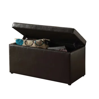 30-дюймовый откидной пуф для хранения вещей, коричневый