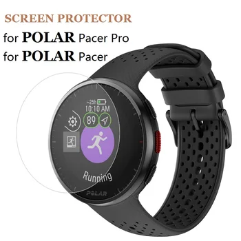 3ШТ Защитная пленка для Экрана Смарт-Часов Polar Pacer Pro из Круглого Закаленного Стекла Против Царапин, Защитная Пленка для Polar Pacer