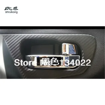 4 шт./лот, автомобильные наклейки из углеродного волокна на ручку межкомнатной двери для 2009-2015 Nissan Qashqai J10