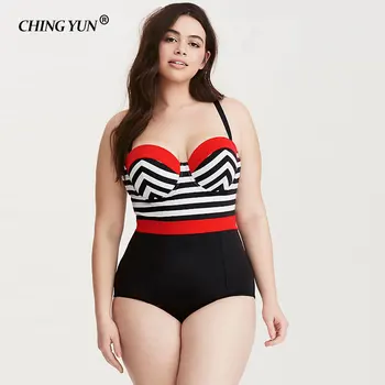 CHING YUN плюс размер купальники женские 2018 Лето новый стиль бикини цельный купальный костюм 2018 сексуальный купальник удобный стрейч