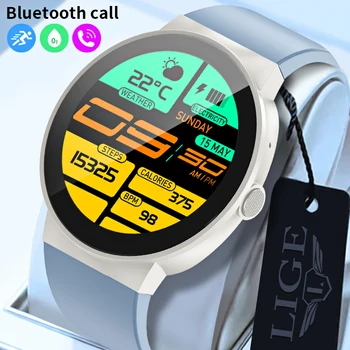 LIGE 2023 Мужские смарт-часы с Bluetooth-вызовом, фитнес-смарт-часы для мужчин, спортивные наручные часы с HD-экраном, смарт-браслет для Android iOS