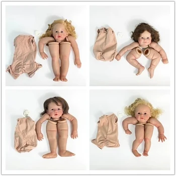 NPK 24-дюймовый Размер готовой куклы Реборн, Уже Раскрашенные Наборы, Очень Реалистичный Ребенок с тканевым телом и волосами до корней на руках