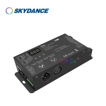 Skydance DMX512 в SPI декодер DSA DMX преобразователь сигнала 5 В-24 В 12 В IC RGB RGBW WS2812 WS2815 Контроллер светодиодной ленты 2,4 G RF пульт дистанционного управления