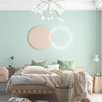 wellyu Nordic style обои чистого пигментного цвета для гостиной домашний фон темно-кирпично-красный грязно-розовый голубо-серый зеленые обои