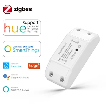 Zigbee 3.0 Tuya Smart DIY Relay Breaker, пульт дистанционного управления, Работа с Philips Hue Alexa Google Life Smartthings Home Assistant