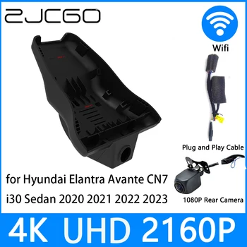 ZJCGO Dash Cam 4K UHD 2160P Автомобильный Видеорегистратор DVR Ночного Видения для Hyundai Elantra Avante CN7 i30 Седан 2020 2021 2022 2023