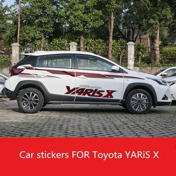 Автомобильные наклейки для Toyota YARiS X, наружное украшение кузова, модные спортивные наклейки