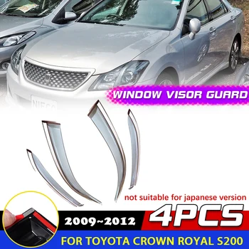 Автомобильный козырек на окна для Toyota Crown Royal 13 S200 2009 ~ 2012 Защита от дыма, Дефлектор, навесы, аксессуары для Бровей От Солнца и Дождя 2010 2011