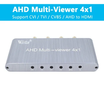 Адаптер AHD 4 × 1 с несколькими каналами просмотра, переключатель-Разветвитель 4 AHD в 1 HDMI-выходе, Поддержка 1080P @ 60 Гц для мониторинга автомобиля