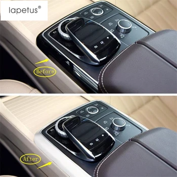 Аксессуары Lapetus Подходят Для Mercedes Benz GLE W166 2016 2017 2018 ABS Центральное Управление Коробка Переключения Передач Мультимедийная Рамка Крышка Отделка