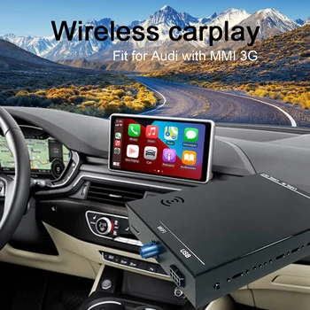 Беспроводной CarPlay OEM экран Обновления Декодер Коробка Подходит для Audi A4/A5/S5/Q5/A1/Q3/A6/Q7 с MMI 3G Android Auto Mirror Link