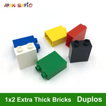 Большой размер DIY строительные блоки кирпичи повышение 1x2Dot 14шт развивающие творческие игрушки для детей совместимы с брендами