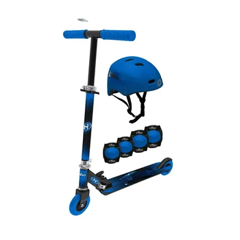 Вышеуказанный комбинированный скутер - набор из 6 предметов повышенной ценности - Синий детский скутер для детей, скутер для взрослых, профессиональный скутер