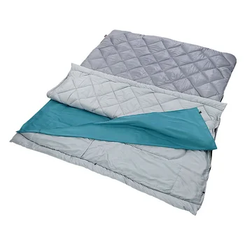 Двухместный спальный мешок Tandem 45 ° F для взрослых и 2 человек, серый