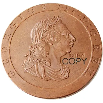 Двухпенсовая медная монета-копия ГЕОРГА III 