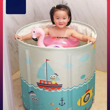 Детское Ведро для Плавания, Бытовая Складная Детская Утолщающая Теплоизоляция для Детей и Детской ванны