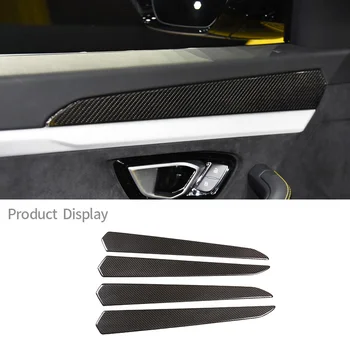 Для Lamborghini URUS 2018-2021, Внутренняя Дверная панель из настоящего Углеродного волокна, Декоративная Защитная крышка, Аксессуары для интерьера Авто, 4 шт.