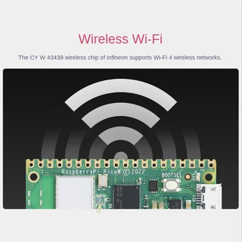 Для Raspberry Pi Pico W плата с беспроводным модулем Wi-Fi RP2040 Плата разработки поддерживает сварку Micro-Python