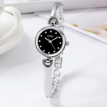 Женские модные часы с простым изысканным круглым циферблатом, женский браслет, кварцевые часы с ремешком, бесплатная доставка Relojes Para Mujerฬิกาฬิกาข้อมือ