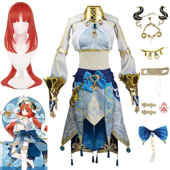 Костюм для косплея Genshin Impact Nilou Sumeru Hydro, полный комплект, Головные уборы, платье с татуировками, наряды для комиксов Аниме, одежда на Хэллоуин