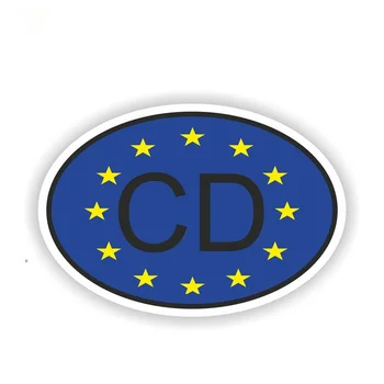 Креативная наклейка CD Corps Дипломатический код страны Автомобильная наклейка Овальная наклейка для укладки автомобилей
