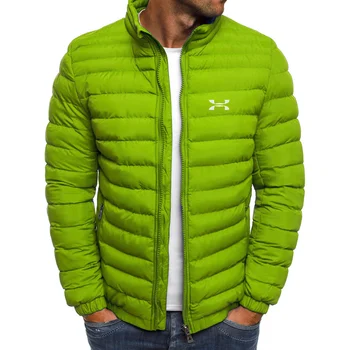 Модная зимняя мужская теплая парка с имитацией шеи 2023, Уличная мода, Брендовое пальто для отдыха, Мужская зимняя пуховая куртка
