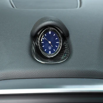 Настоящее углеродное волокно для Maserati Ghibli 2014-21 интерьер автомобиля приборная панель часы украшение рамка модификация наклейка автомобильные аксессуары