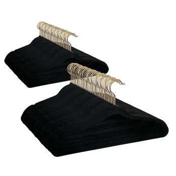 Нескользящие бархатные вешалки для одежды, 100 шт., черная вешалка для брюк organizador closet