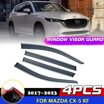 Оконный Козырек для Mazda CX-5 CX5 KF 2017 ~ 2023 2022 2021 Дверной Дымовой Дефлектор, Защитная Крышка, Тенты От Солнца и Дождя, Аксессуары для Бровей