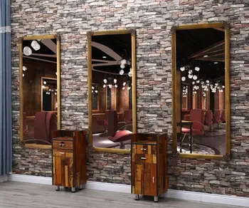 Парикмахерский стол сетчатый красный ретро парикмахерская зеркало для макияжа в одинарной боковой раме парикмахерская