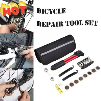 Профессиональный набор инструментов для ремонта велосипедов, инструмент для ремонта шин с многофункциональным ключом, Велосипедная сумка для хранения снаряжения A7M9