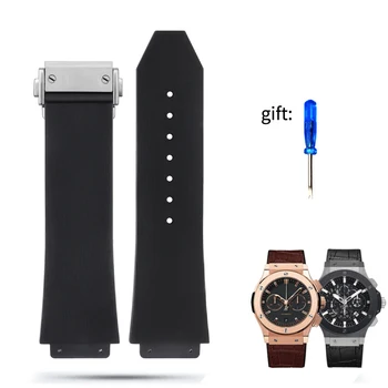 Ремешок для часов HUBLOT BIG BANG, силиконовый 25*19 мм, водонепроницаемый мужской ремешок для часов, Цепочка, Аксессуары Для часов, Резиновый браслет для часов, цепочка