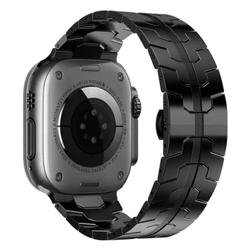 Роскошный ремешок для Apple Ultra watch band 45 мм 41 мм 42 мм 38 мм 40 мм 49 мм 44 мм браслет из нержавеющей стали iWatch Series 7 8 6 SE 5 4 3