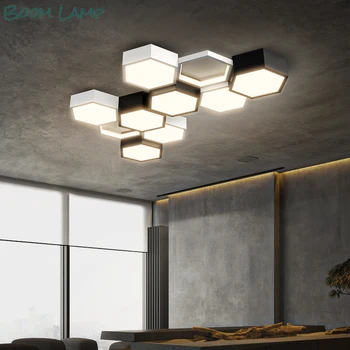 Светильник в виде сот, Минималистичный потолочный светильник для гостиной, Комбинированные креативные лампы для помещений, Интеллектуальный светильник для столовой в холле