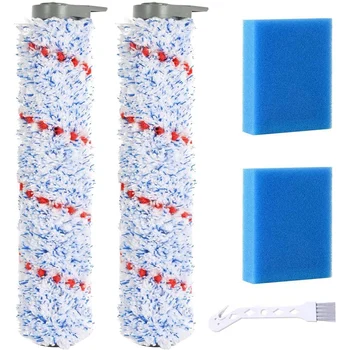 Сменная щетка-валик для беспроводного пылесоса Tineco Ifloor Wet Dry, 4 упаковки роликовых щеток + 4 пены для предварительного фильтра