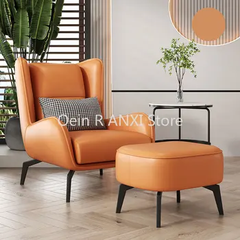 Современный диван в скандинавском стиле, стулья для гостиной, Салон ленивых Дизайнерских кресел из искусственной кожи, Роскошный салон Fauteuils, Мебель для дома WKYZ