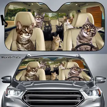 Солнцезащитный козырек для автомобиля Manx cat, Лобовое стекло Manx cat, Солнцезащитный козырек для семьи кошек, Автомобильные аксессуары для кошек, Украшение автомобиля, Подарок для папы, мамы