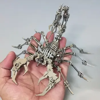 Стальной Warcraft Scorpion, металлическая собранная модель, трехмерная механическая сборка, игрушки-головоломки ручной работы из нержавеющей стали, праздник