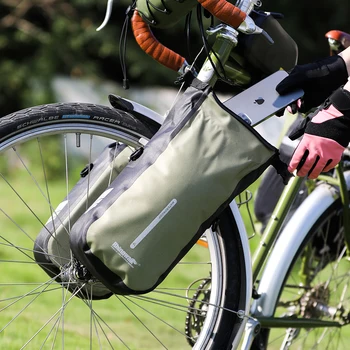 Сумка для передней вилки MTB Велосипеда 4L, Водонепроницаемая Велосипедная сумка, Велосипедная Передняя сумка, Сумки для хранения Электрического Скутера, Аксессуары для Велоспорта