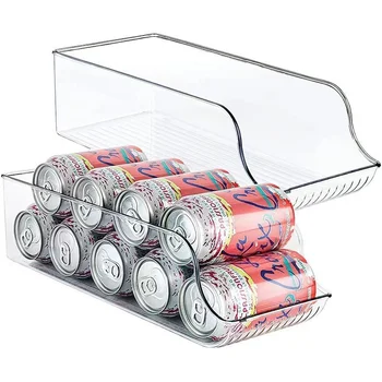 Холодильник органайзер ящики с газировкой дозатор бутылка напиток может держатель холодильник организатор кладовая органайзер кухня стеллаж для хранения 